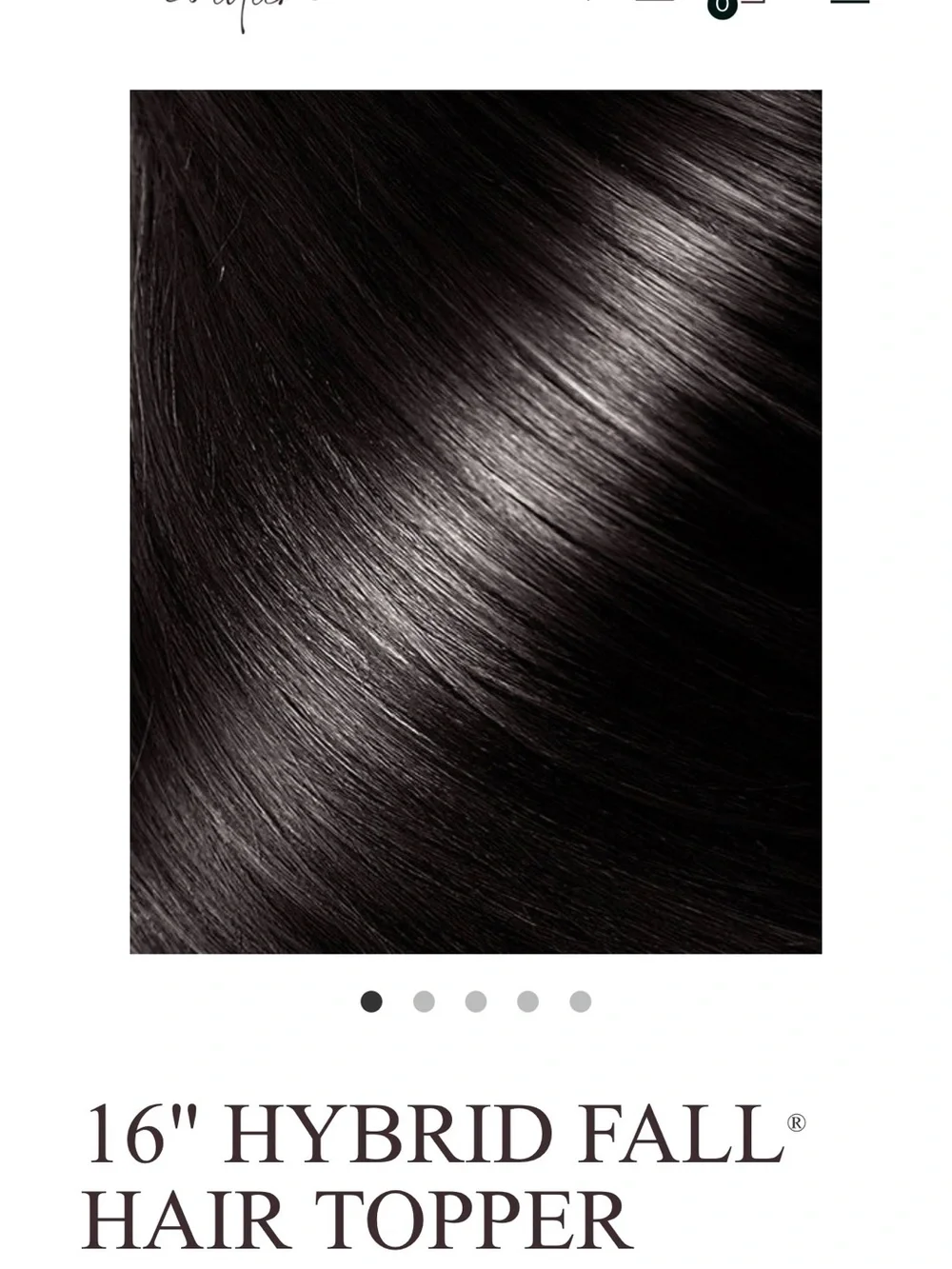 16-18” Halo Couture Hybrid Fall Hair Topper - Dark Brown/Black